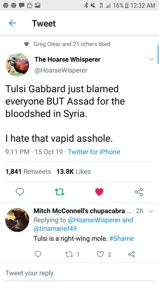 HolisticPsy1's tweet photo. @politico #NeverTulsi 
#NeberEverTulsi 

Way #TooManyReasons 
#TooManyRedFlags 

#AssadApologist 
As #Putin_Assad_Genocide continues with #CrimesAgainstHumanity #WarCrimes
Even #ChemicalWeapons
#PutinsPuppet

#SheWillNotDivideUs 
🔴#TulsiIsARussianAsset 
#TulsiCoward
#TulsiPutin
etc, etc.. https://t.co/TnTB1myVnR