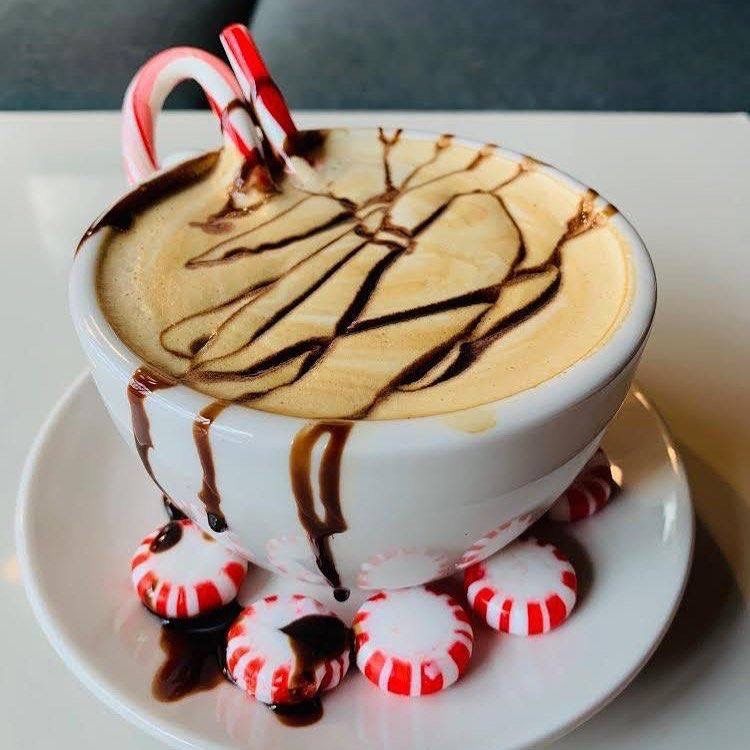 ReformationBrew's tweet photo. A merry mug of holiday cheer. Come grab a peppermint mocha, our featured @myalmacoffee drink in @DTWoodstock
#drinklocal #acityunexpected #woodstockga https://t.co/wgaJZTTbX9
