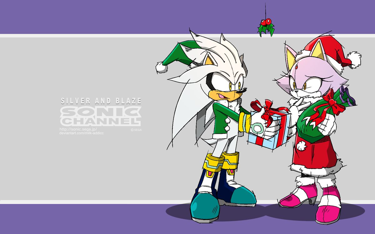 milko | Commission Open | on Twitter: "happy holidays with Silver and Blaze  in #sonic channel style.… "