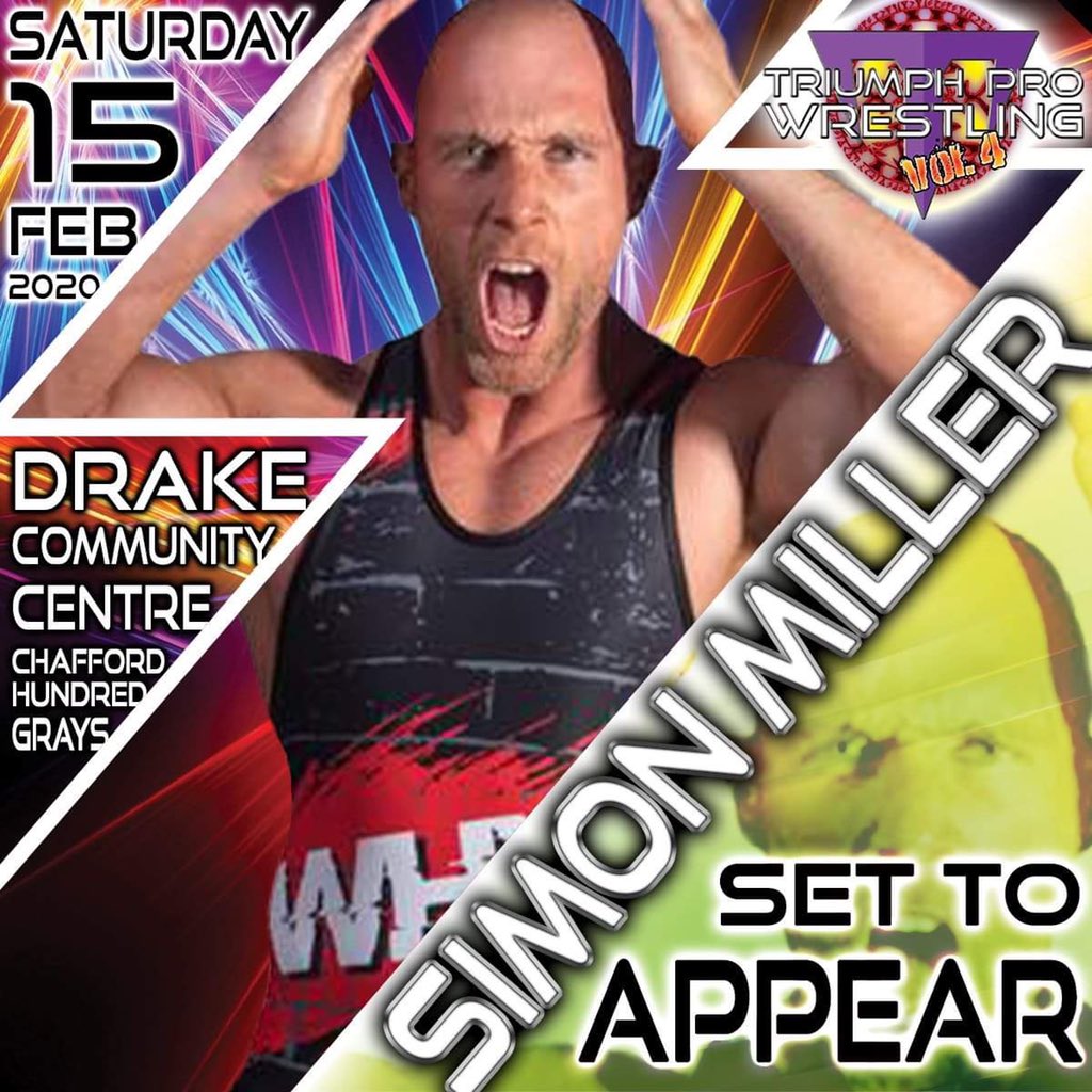 Triumph_PW's tweet photo. wrestling vol.4

Drake Community Centre
Drake Rd, 
Chafford Hundred, 
Grays 
RM16 6BZ

Saturday 15th February
Doors at 6 00pm

Tickets are available now!!! https://t.co/3UU3kkeQ88