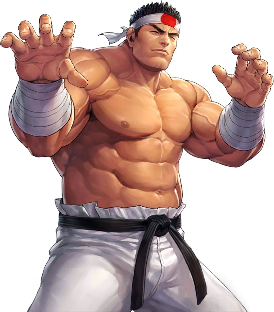 GORO DAIMON - "The Rising Storm"Age: 29Country: JapanTeam: Japan TeamOrigin: KOF '94the voice of reason among the japan team, goro is a level-headed judo master who boasts several olympic gold medals. he loves kids very much, and often teaches them judo.