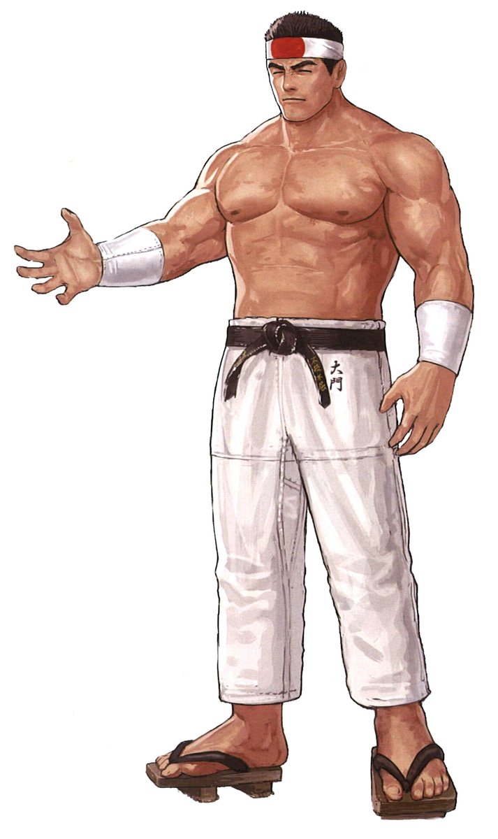 GORO DAIMON - "The Rising Storm"Age: 29Country: JapanTeam: Japan TeamOrigin: KOF '94the voice of reason among the japan team, goro is a level-headed judo master who boasts several olympic gold medals. he loves kids very much, and often teaches them judo.