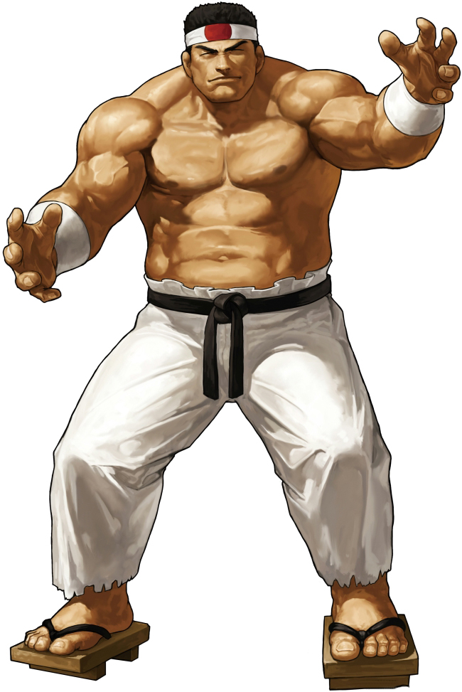 GORO DAIMON - "The Rising Storm"Age: 29Country: JapanTeam: Japan TeamOrigin: KOF '94the voice of reason among the japan team, goro is a level-headed judo master who boasts several olympic gold medals. he loves kids very much, and often teaches them judo.