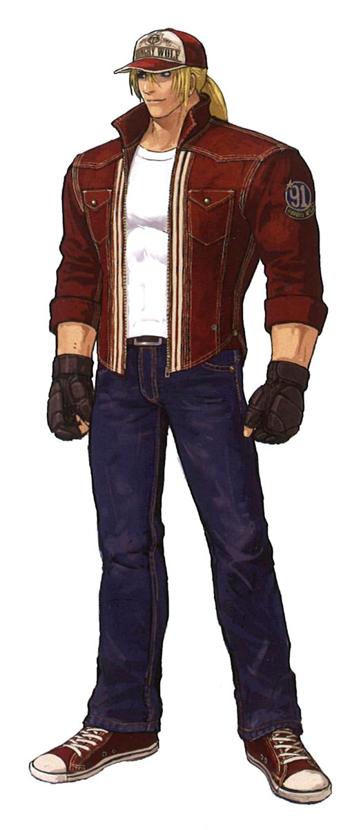 TERRY BOGARD - "The Legendary Hungry Wolf"Age: 24Country: AmericaTeam: Fatal Fury TeamOrigins: Fatal Furya laid-back, friendly, and reliable guy. he originally entered king of fighters to avenge the death of his father, but has competed in every tournament since.