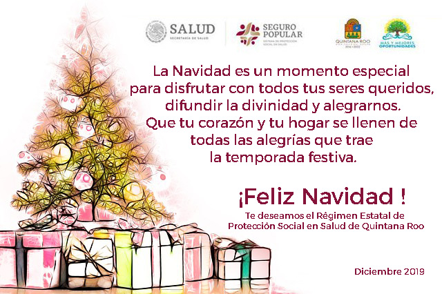 El equipo #REPSSQROO y nuestra titular <a href="/GabySosaGuerra/">GaBrIElA SosA.🌿🍀🍓🍿🥂🌏</a> les deseamos una #FelizNavidad🎄Cumplimos este año con la encomienda de nuestro gobernador <a href="/CarlosJoaquin/">Carlos Joaquín</a>, mantener vigente la Protección Social en Salud de los más de 600 mil afiliados al #SeguroPopular en #QuintanaRoo