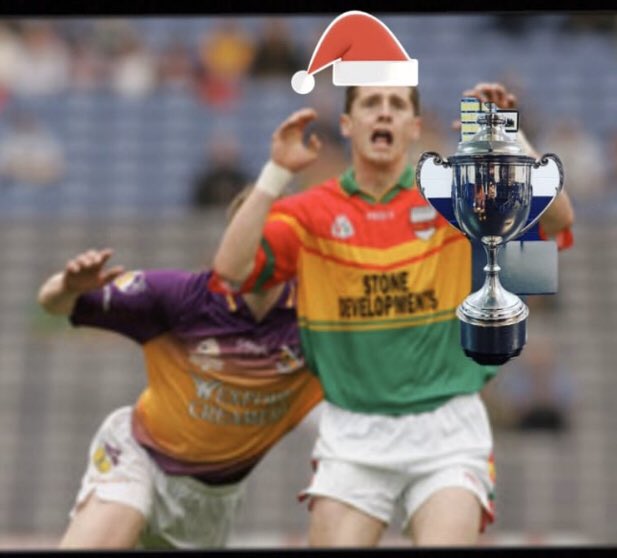 Ohanrahans's tweet image. Everyone at O’Hanrahans GFC would like to congratulate Ray Walker on his intermediate player of the year award. Unfortunately we don’t have a recent picture of the notoriously camera shy player so we’ve came up with a festive alternative. Well done Ray 🏆👏🔵⚪️