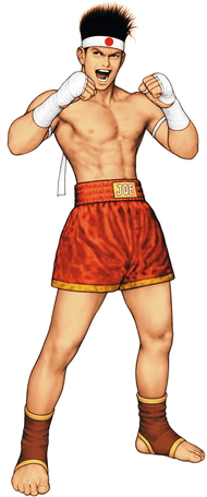 JOE HIGASHI - "The Young Champ of Muay Thai"Age: 23Country: JapanTeam: Fatal Fury TeamOrigins: Fatal Furythe third wheel of the fatal fury team, joe is a hotblooded and passionate master of muay thai. he's japanese, but was raised in thailand, where he learned to fight.