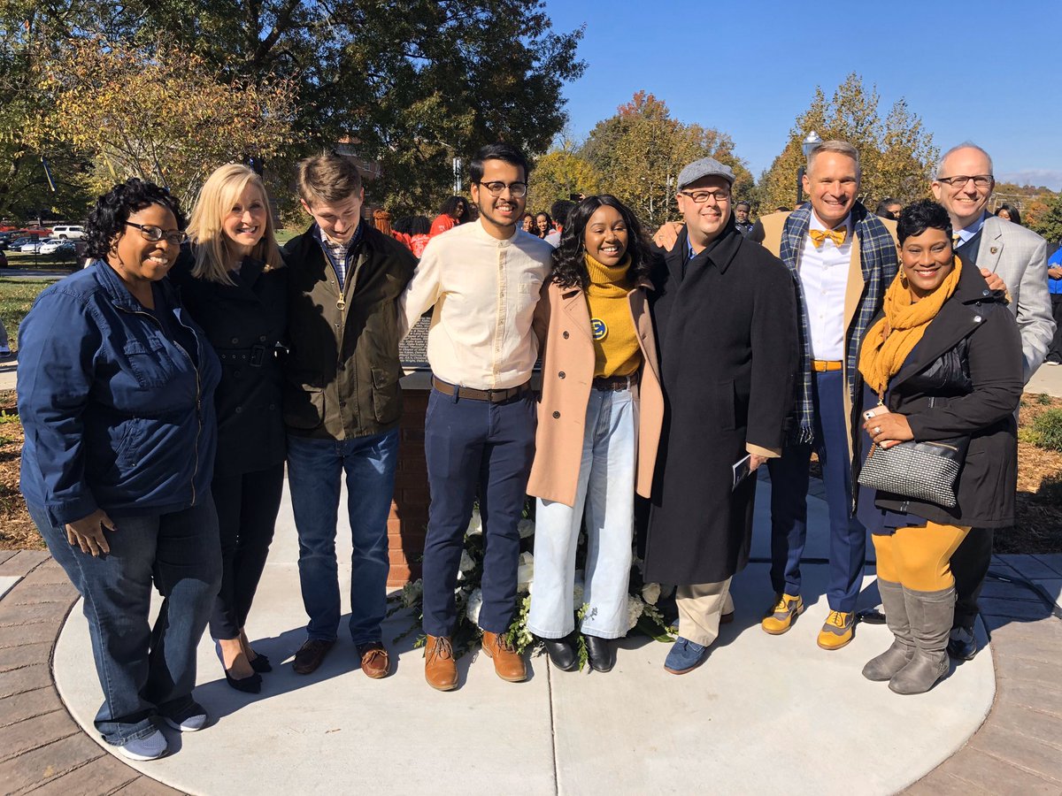ETSUPrez's tweet photo. We revealed the NPHC Plaza during Homecoming, which honors the contributions of the “Divine Nine” historically African American fraternities & sororities that make up the National Pan-Hellenic Council. #PrezTop10 https://t.co/JstkV1GWqC