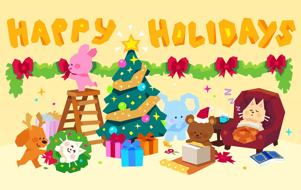 Giraffaloops's tweet photo. happy holidays! ^_^ https://t.co/g1tzXwhGQX