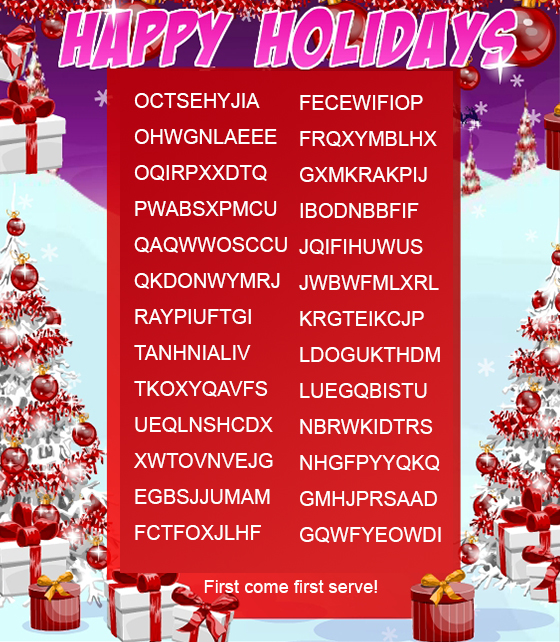 MSP_world's tweet image. 🎄it is the season of sharing, please use only one code!!🎁  #mspcodes #coderain #oneperuser