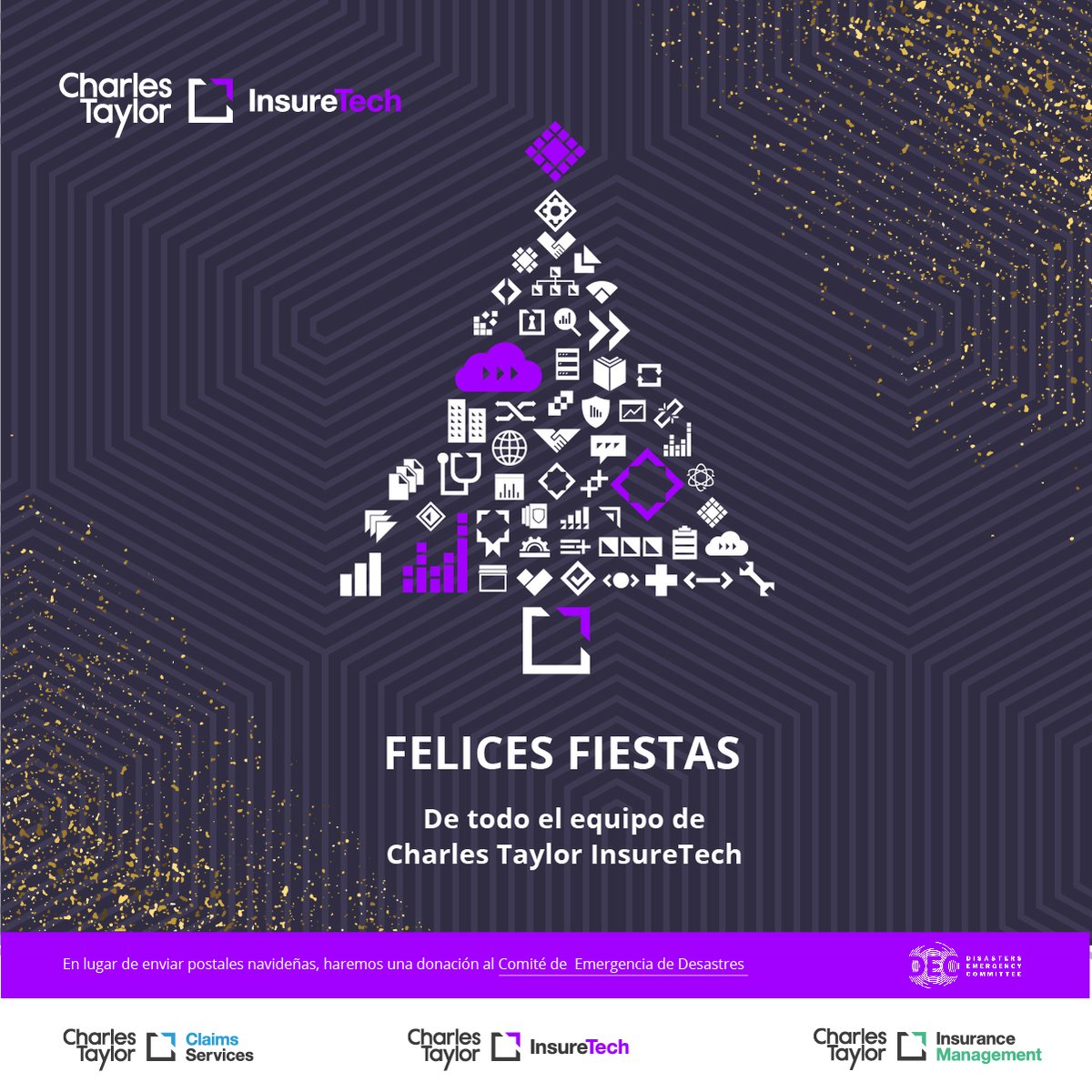 InsureTechLATAM's tweet image. At Charles Taylor InsureTech Latam, we want to thank you for another year working with us. We hope that 2020 will be full of achievements. Happy Holidays to you and your family!