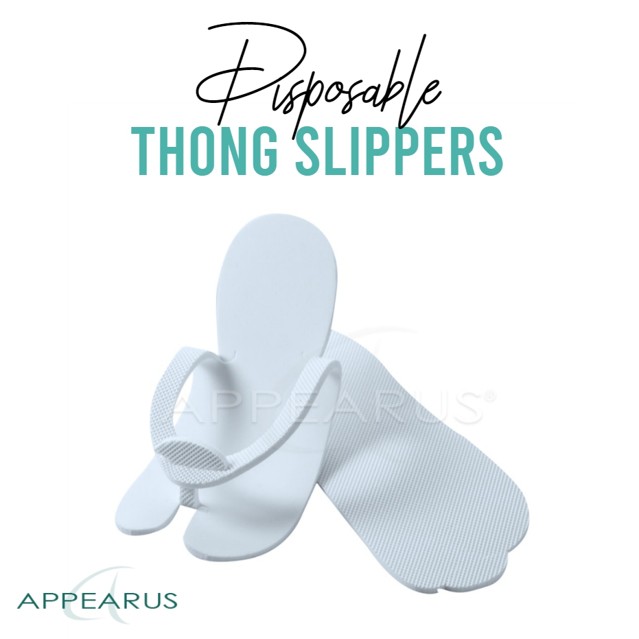 Our disposable rubber thong slippers is designed for walking indoors and outdoors. Made of 5mm thick durable and flexible EVA material with skid resistant bottom texture.
 bit.ly/2ZiUnBo

#appearus #spaapparel #sparobe #spawrap #headwear #undergarments #slippers