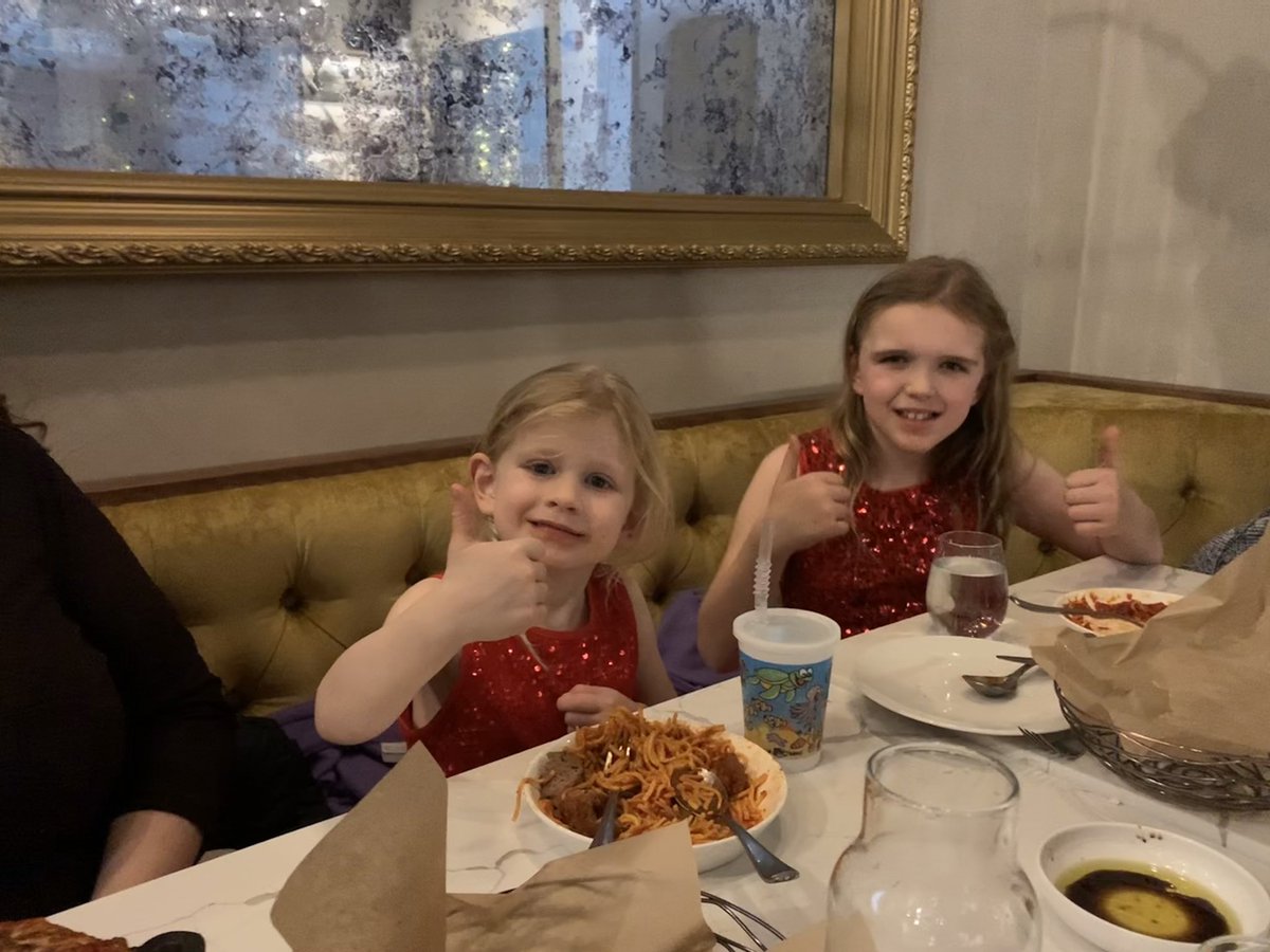 Jferrington's tweet photo. Hey @fabioviviani, forget the four adults that loved our post mass Christmas Eve dinner at @bar_verona, the toughest critics in our party gave it a thumbs up!! Our waitress, Sherry, was amazing and the place looked great. We’ll be back often!! #washingtontwp #christmaseve https://t.co/dW1Wz2WqY0
