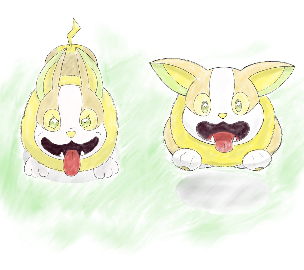 きぐるみ らくがき ワンパチ ポケモン剣盾 イラスト初心者