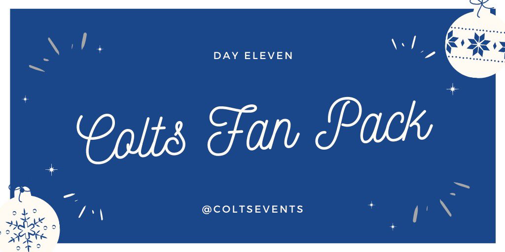 Santa is coming to town tonight... and we’ve got day 11 of giveaways while you wait!

RT for a chance to win a Colts Fan Pack🎅🏽🎄🌟