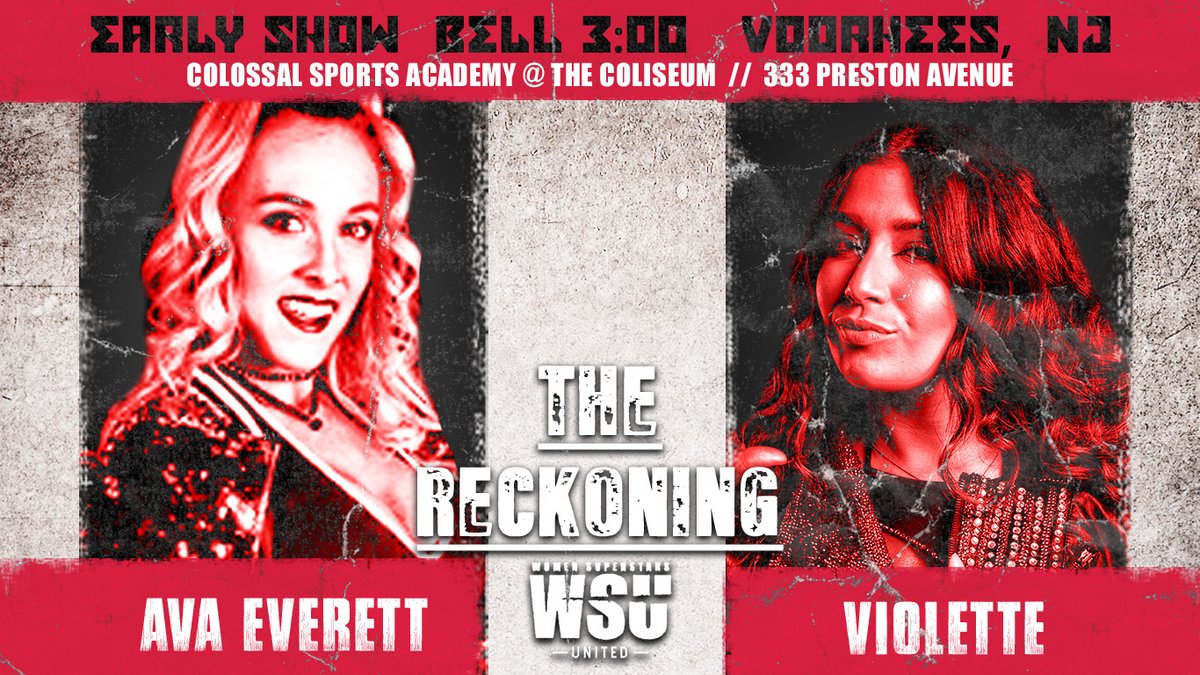 Undefeated in singles competition, Violette has demanded to no longer be overlooked.

Ava Everett has had a breakout 2019, can she prove she's ALL THAT?

Tickets make a great #christmas gift!

Grab tix now: WSU2020.eventbrite.com