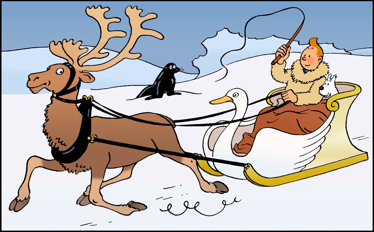 1942 ☀ JOYEUX NOËL • MERRY CHRISTMAS
Dessin réalisé pour une série de cartes postales. #tintin #herge