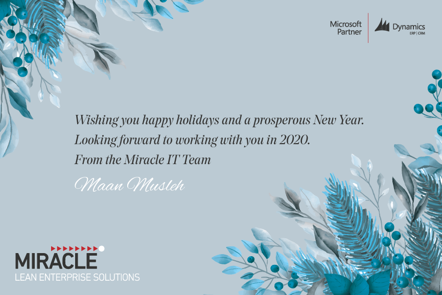 MiracleITInc's tweet photo. Thanks to all our customers and business partners for an amazing 2019. Merry Christmas and Happy Holidays! Miracle IT wishes you and yours all the best as we head into the New Year.💎    #MiracleIT #DigitalTransformation #HappyHolidays #NewYear #2020 https://t.co/zg06btKorg
