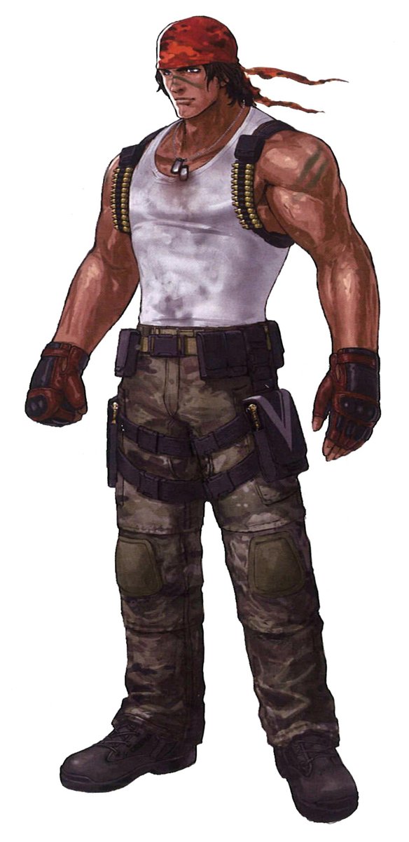 RALF JONES - "The One-Man Army"Age: 39Country: AmericaTeam: Ikari TeamOrigins: Ikari Warriors a hot-blooded soldier who lives for the thrill of the fight, ralf is fiercely loyal and protective of those he cares about. he doesn't show it, but he's experienced a lot of loss.
