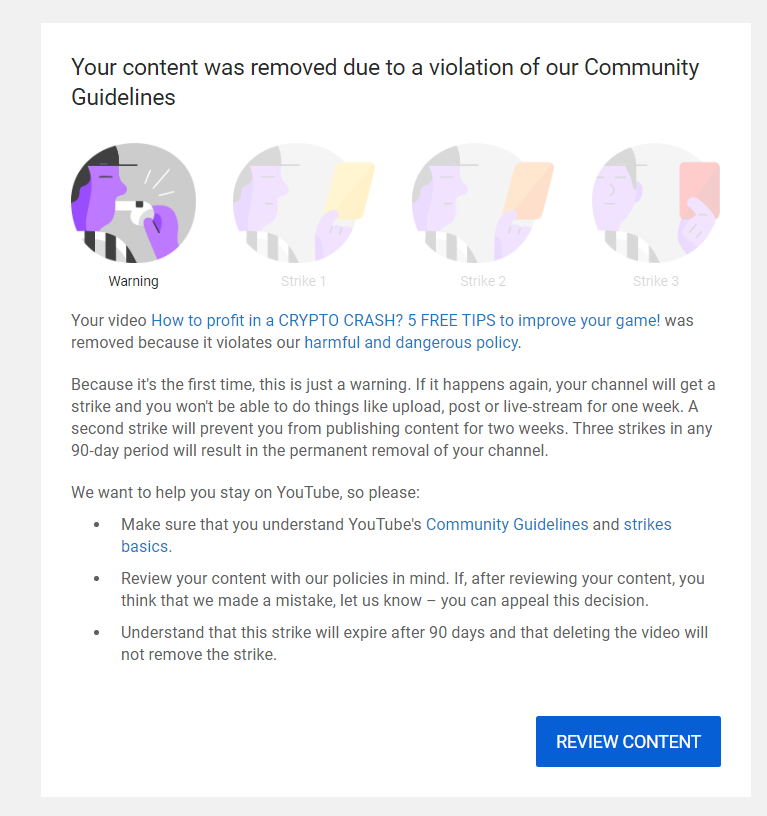sunnydecree's tweet photo. THE COORDINATED ATTACK vs. #Bitcoin &amp; #Crypto @YouTube CONTINUES...  ☠️sunnydecree☠️ https://t.co/DCKA9VP8VA