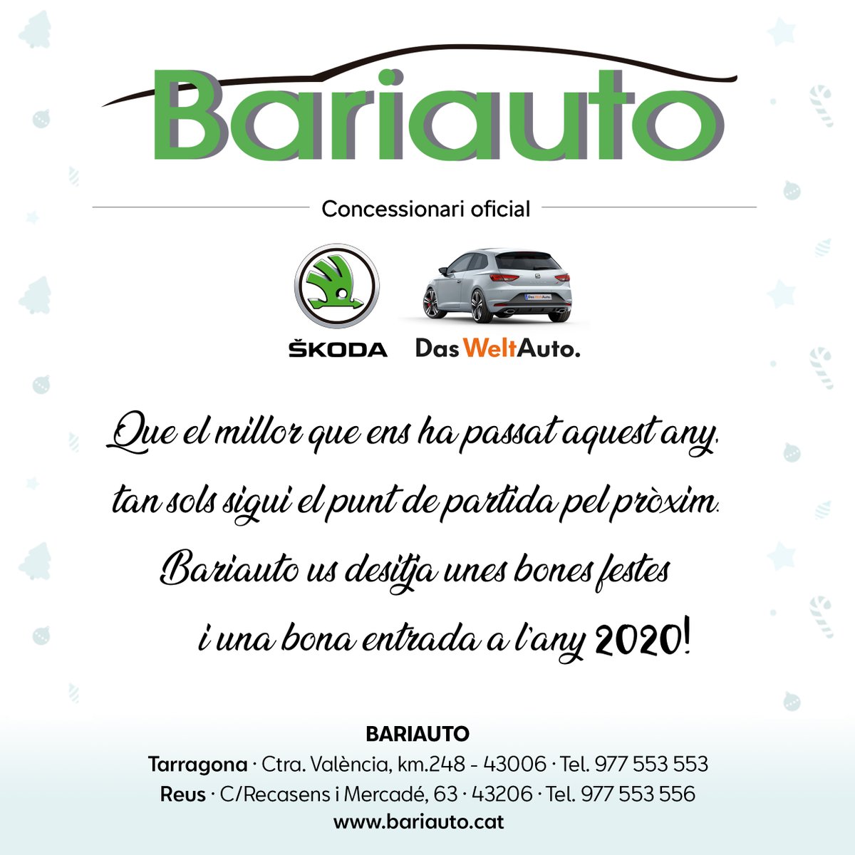 Des de Bariauto esperem que es compleixin els vostres millors desitjos, bones festes! 🎄🎁