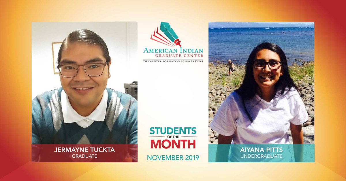 Native_Forward's tweet photo. Congratulations to our November 2019 Students of the month! 🏆
📕Jermayne Tuckta - Graduate
📘Aiyana Pitts - Undergraduate
Your commitment to your educational journey is truly inspiring! We celebrate your accomplishments and dedication!
Well done!
#TeamAIGC
#MakingTheGrad https://t.co/8W4El8OVu9
