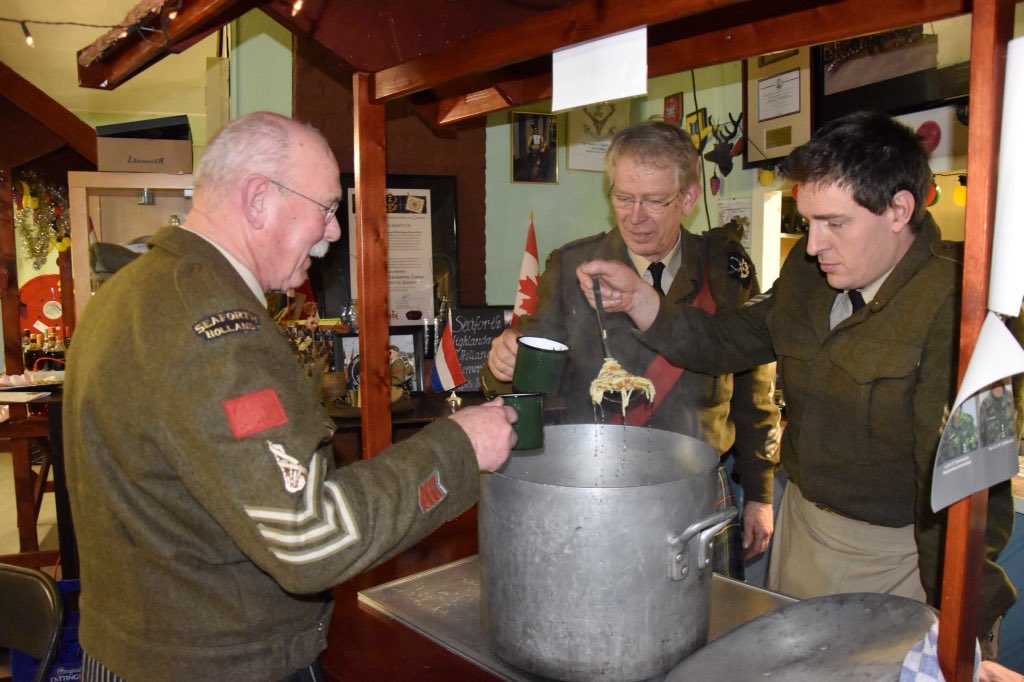 rvr_0's tweet photo. @SeaforthAssoc @SeaforthOfC Ortona diner with the SHofHolland P&amp;D, soup, diner and the doing the dishes, We will Remember them https://t.co/MirlJCL6Sp
