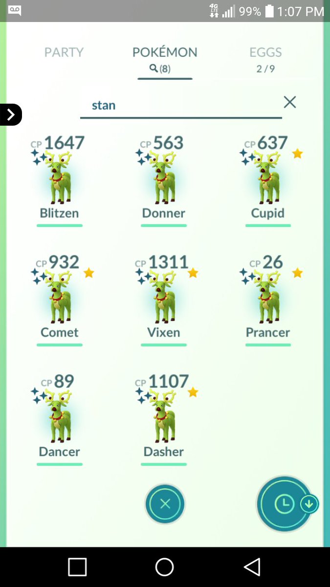 Lord_Of_The_Pot's tweet photo. Well that was fast!!! Already caught 9 Shiny Stantler and a Shiny Snover!! (Traded 1 Stantler away already) Now it's all about you Pikachu and Pichu!!! #ShinyCheck #ShinyHunter #PokemonGo #SantasReindeer #MerryChristmas #PoGoShinyHunters #LetsGo #HappyHolidays https://t.co/Wj5rzldX6t