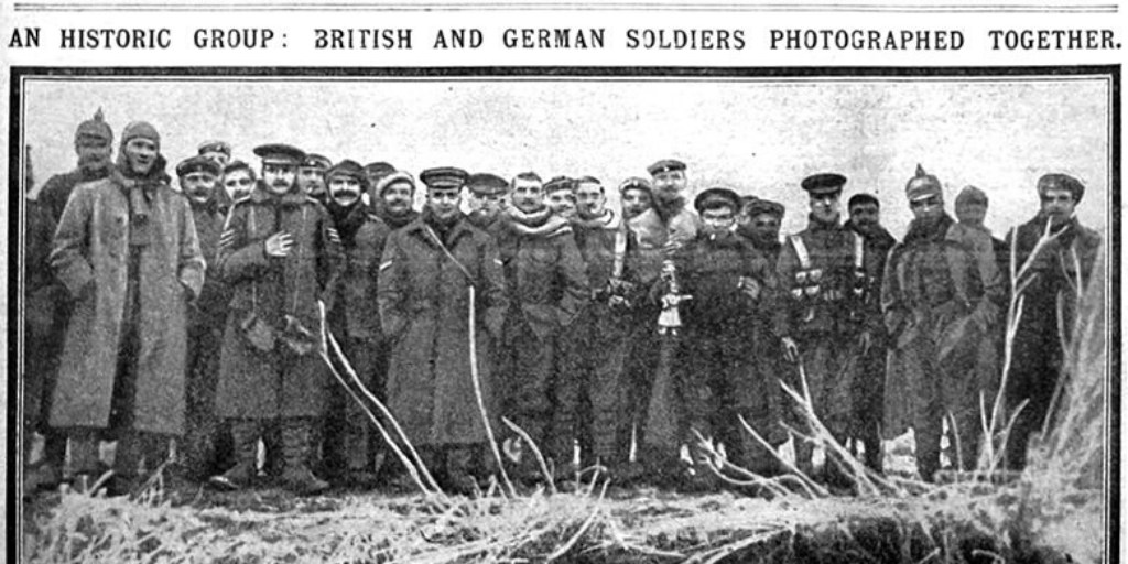 War_Remains's tweet photo. Though some of its details are debated, the Christmas Truce of 1914 is one of the most inspiring stories of WWI. Even in the worst inferno war had yet produced, the humanity of those involved rose to the surface. 

Wishing a peaceful holiday to all of humanity. #ChristmasEve2019 https://t.co/uXogyqzFvA