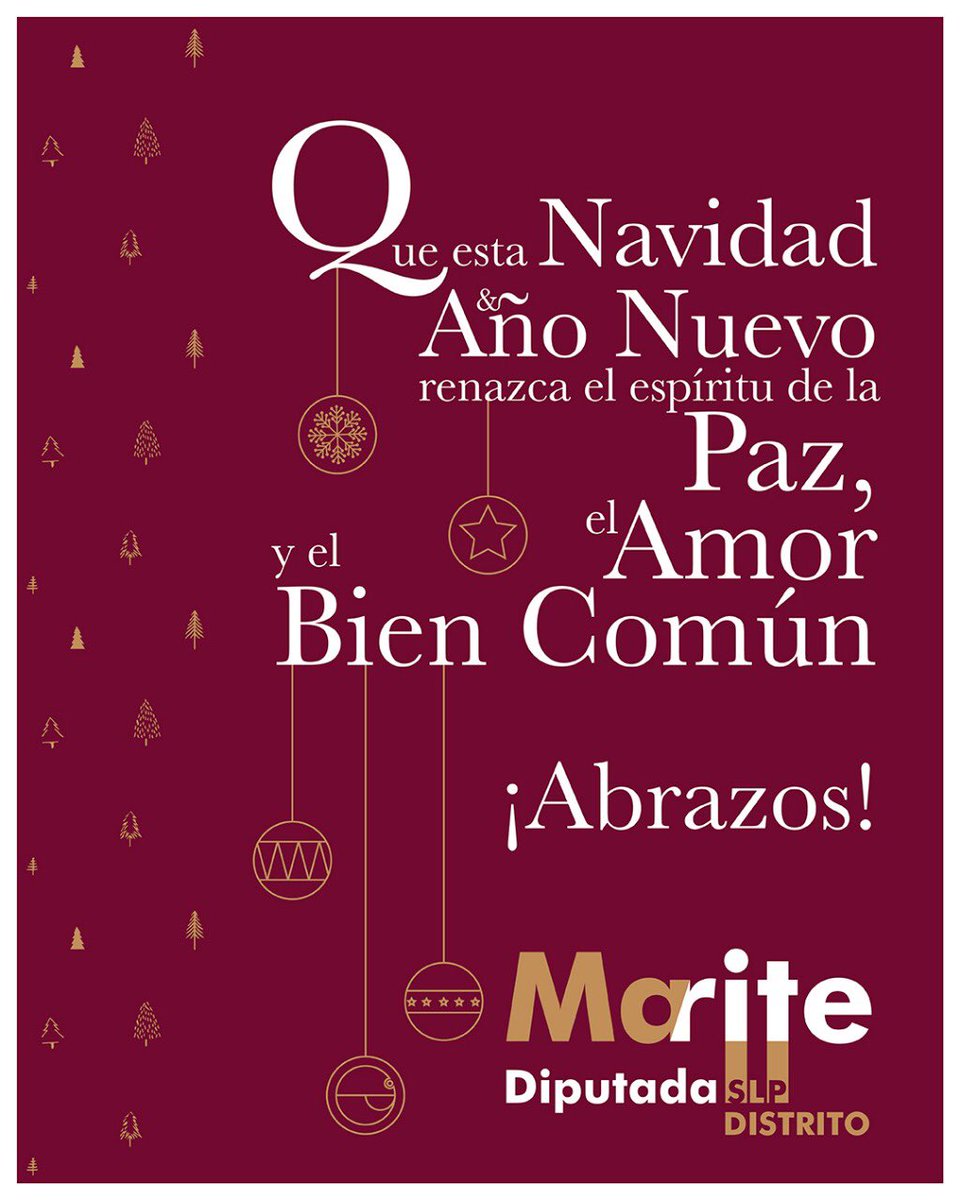 marite_correa's tweet photo. Deseo a todas y todos uds una noche de felicidad en unión con sus familias. Que la esperanza nunca se apague. Paz y amor en sus corazones 🙏🙏🙏 #FelizNavidad #SLP https://t.co/L5ndrYT4n6