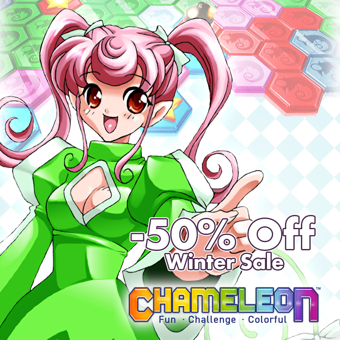 UFO_Interactive's tweet photo. Chameleon is 50% off on the Nintendo eShop! Claim victory in this anime-inspired puzzle game that's easy to learn but deep in strategies.

https://t.co/FiKlL95XvK

#chameleon #nintendoswitch #puzzle #anime https://t.co/ob9Wcqnq63