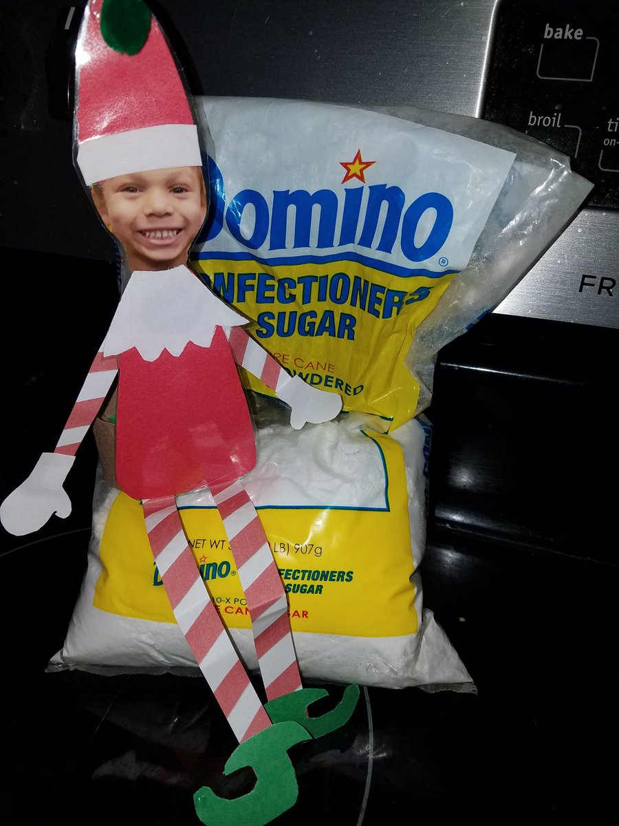 Heard of elf on a shelf? Well, this is Booga on some Sugar 🤣🤣🤣 #DaddysLittleHelper #SantaHall