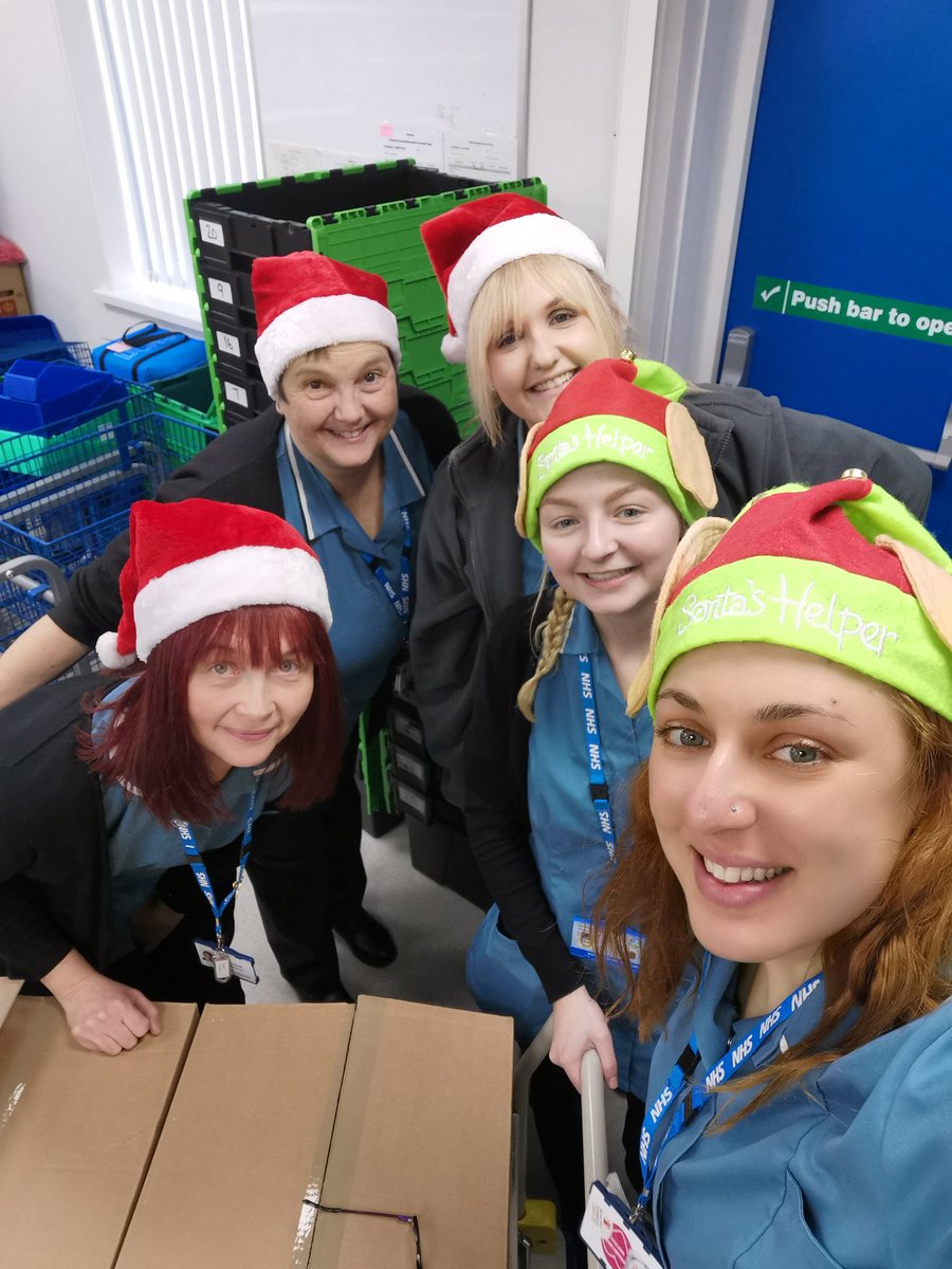 DchsPharmacy's tweet photo. Merry Elfmas from the Walton Pharmacy gang! 💊🎅 https://t.co/AjLG8lZhPz