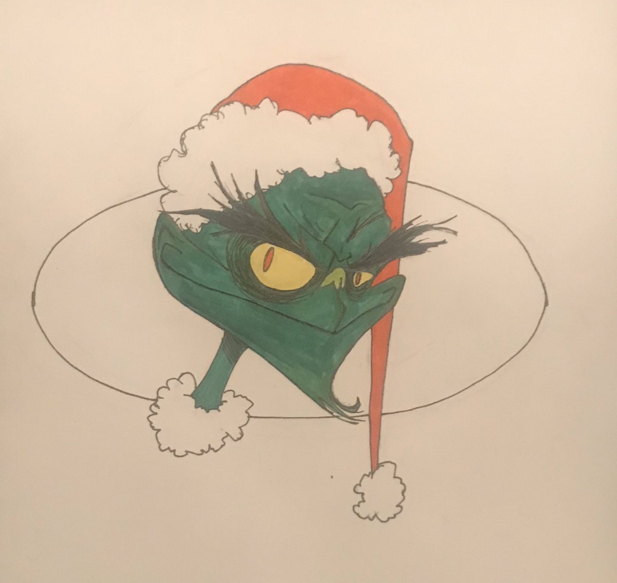 adamisdrawing's tweet photo. “You’re a mean one, Mr. Grinch”

Quick Grinch sketch done with comic markers

#grinch #howthegrinchstolechristmas #whovillechristmas #tommorrowischristmas #itspracticallyhere #cindylouwho #drseuss #christmas #merrychristmas #copicmarkers #copicart #sketchbook #sketch https://t.co/jvwV5bwPvx