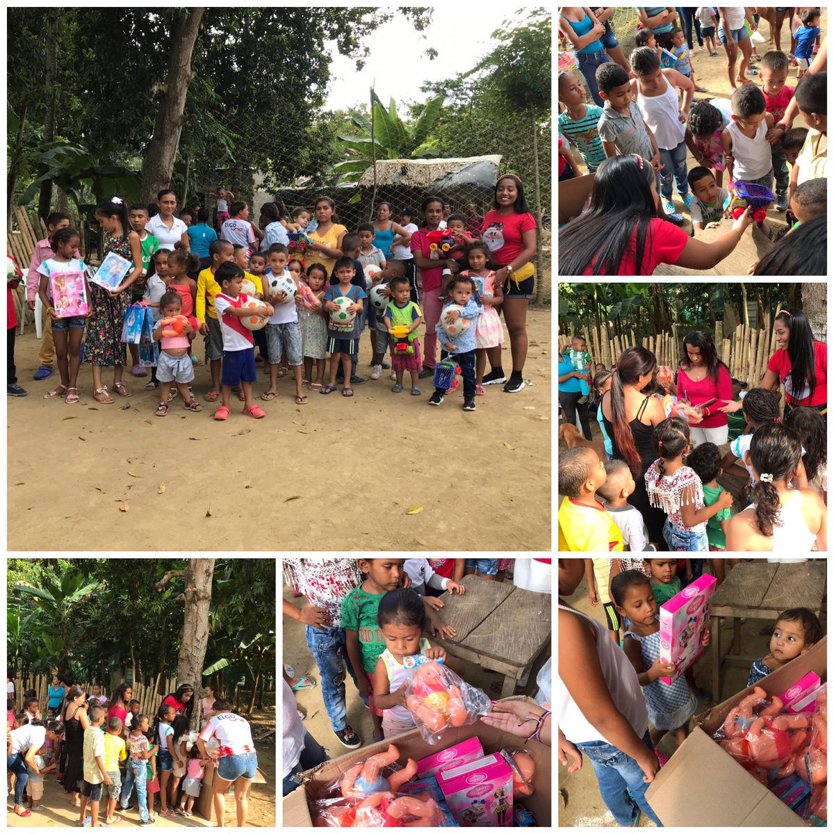 Hermosa navidad llevando alegría a todos los niños de nuestro municipio. Así nos recibieron los pequeños de Retiro de los Indios. #Navidad #GestiónSocial #ProgresoSeguro