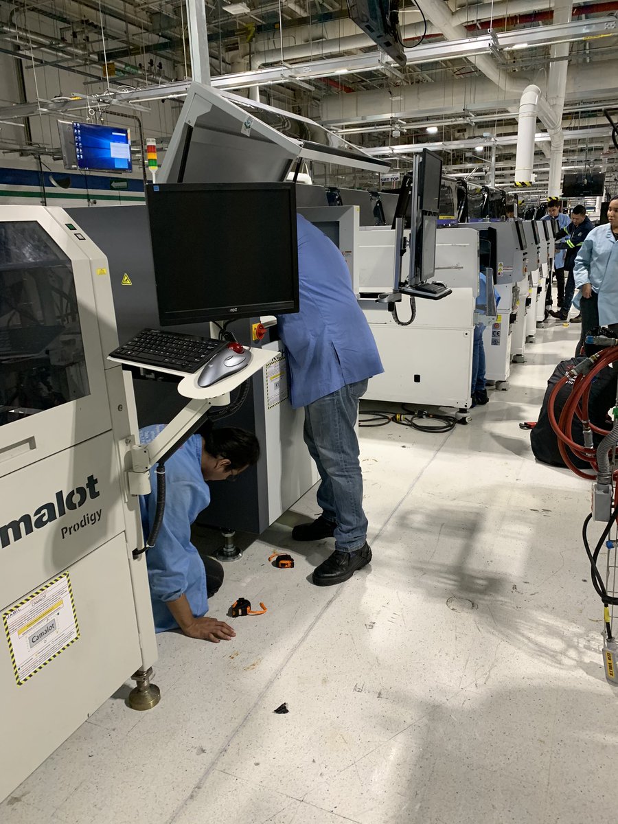 SMTES's tweet photo. Plenty of work to go we are installing an entire production line from Screen printer, SPI, Camalot, and 11 Pick and Place machines https://t.co/sJjVbsEZdv