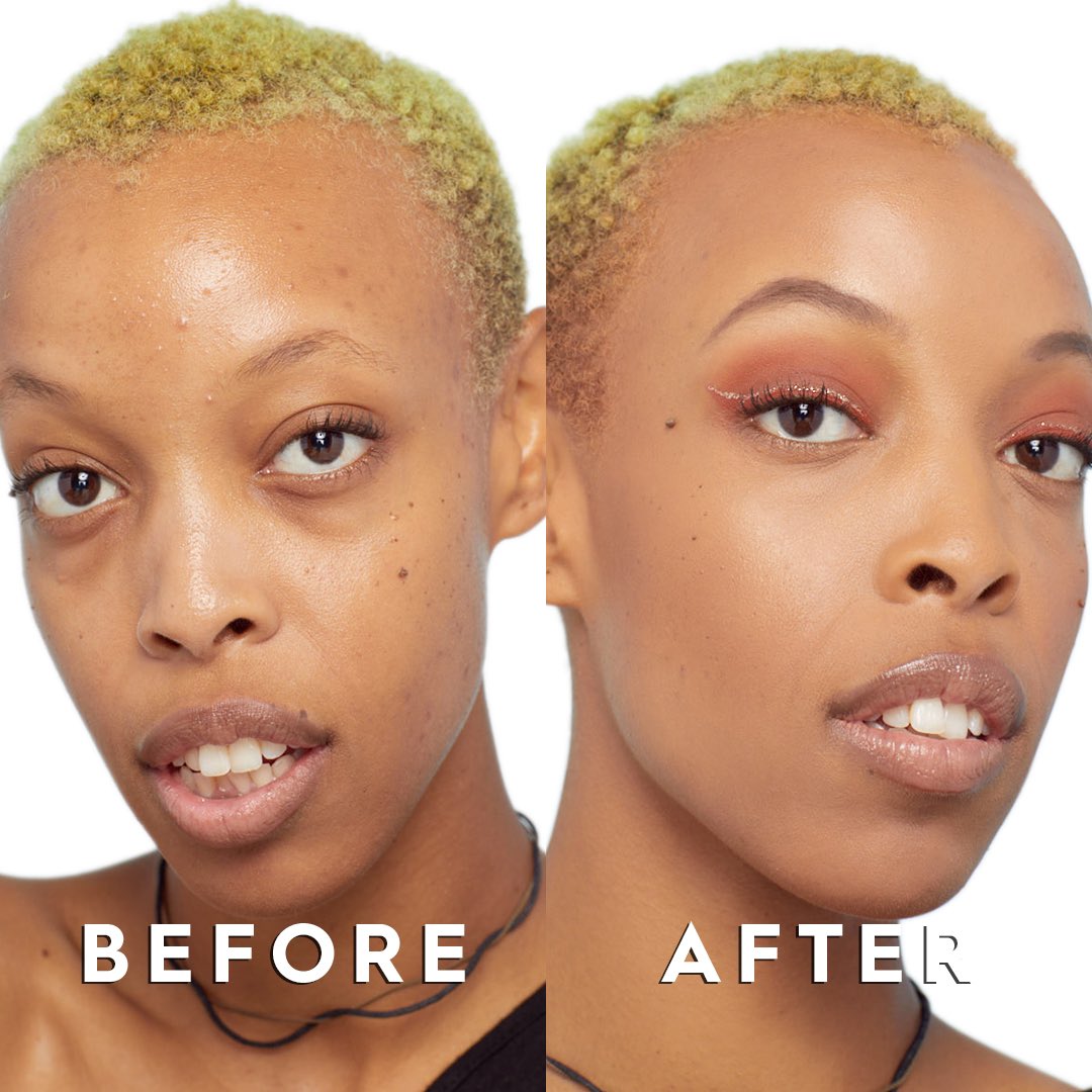 UrbanDecay's tweet photo. Check out these before and afters 😍Here’s what we love about Stay Naked The Fix Powder Foundation:
✔️She’s Vegan
✔️16-hour longwear formula
✔️Medium buildable coverage

Pick yours up tomorrow, online and in-store @macys!

#StayNaked #PrettyDifferent #UrbanDecay https://t.co/9w4S8gauuv