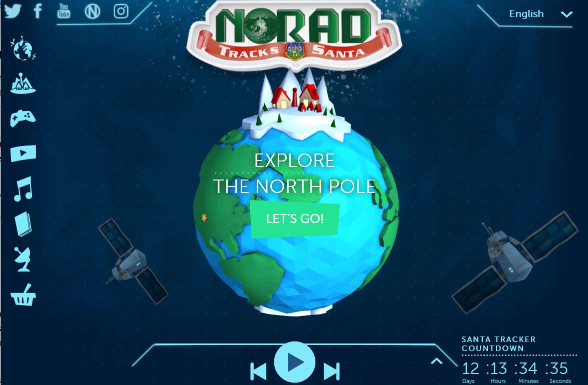 Santa’s coming! 🎅 Join the world-wide countdown to his big trip and check his location with Bing Maps and NORAD: https://www.noradsanta.org/