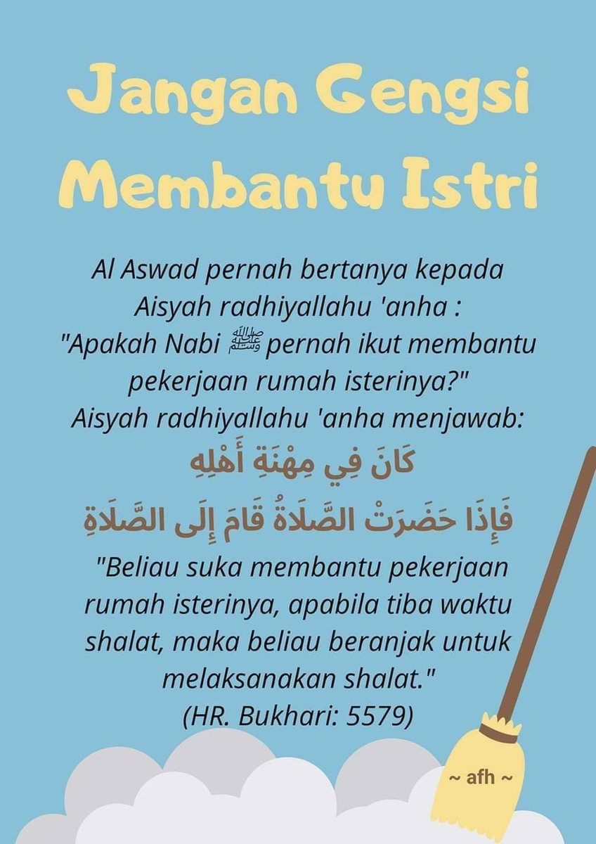 Just_Ab1's tweet photo. Hari² liburan wahai para suami. Kamu ngapain ajah?!

Kau dapati. Bahwa manusia yg paling mulia di permukaan bumi ini -sebagai suami- beliau tak segan membantu istri²nya dalam mengerjakan pekerjaan rumah!

Kalau kamu, gimana?!

#NoteToSelf
#selfreminder https://t.co/DbBJzSy7QN