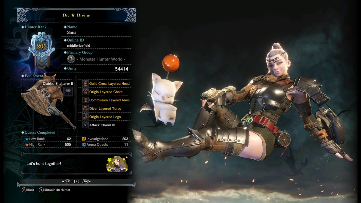 st_nohea's tweet photo. In other news, I finally made it to HR 200 on stream, and it's about time! I now feel more than ready for what Iceborne has to offer. Come at me 😎 #MHWorldPC https://t.co/JmdvoVjYrB