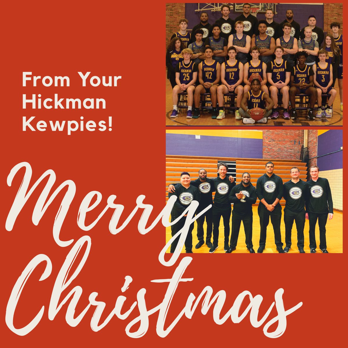 KewpiesMBB's tweet photo. Merry Christmas from our family to yours! #Hickmanbasketball #KewpieNation #WeAreHickMEN https://t.co/HQqAAQU3cl
