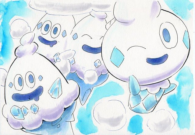 ポケモン「過去絵

 #氷ポケモンの日 」|岩根雅明　MASAAKI IWANEのイラスト