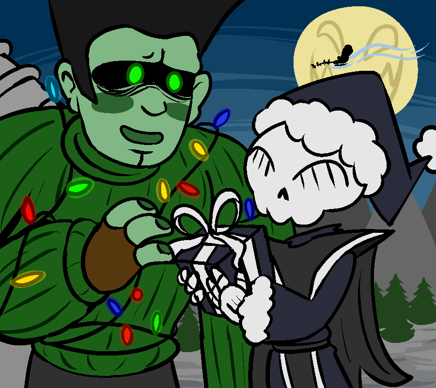 HorrorVale's tweet photo. Merry Deathmas from us at the HorrorVale team, and of course from Alice!
Make sure to be thankful to the one and only Grim Reaper and if you've been a good Undead, perhaps you might find something under your Decorated Tree Corpse!
#horror #indiedev #gamedev #christmas #deathmas https://t.co/BmIShOVOSU