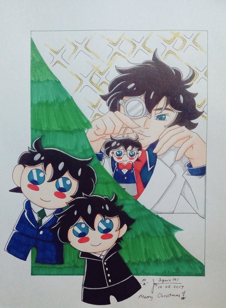 ignix191's tweet photo. Merry Christmas Again My Dudes!
#DetectiveConan #Kaishin #KIDCon #KurobaKaito #KudoShinichi #KaitoKID #EdogawaConan #Chibi #Colored #Christmas #Christmas2019 https://t.co/YCDN0jB4zU