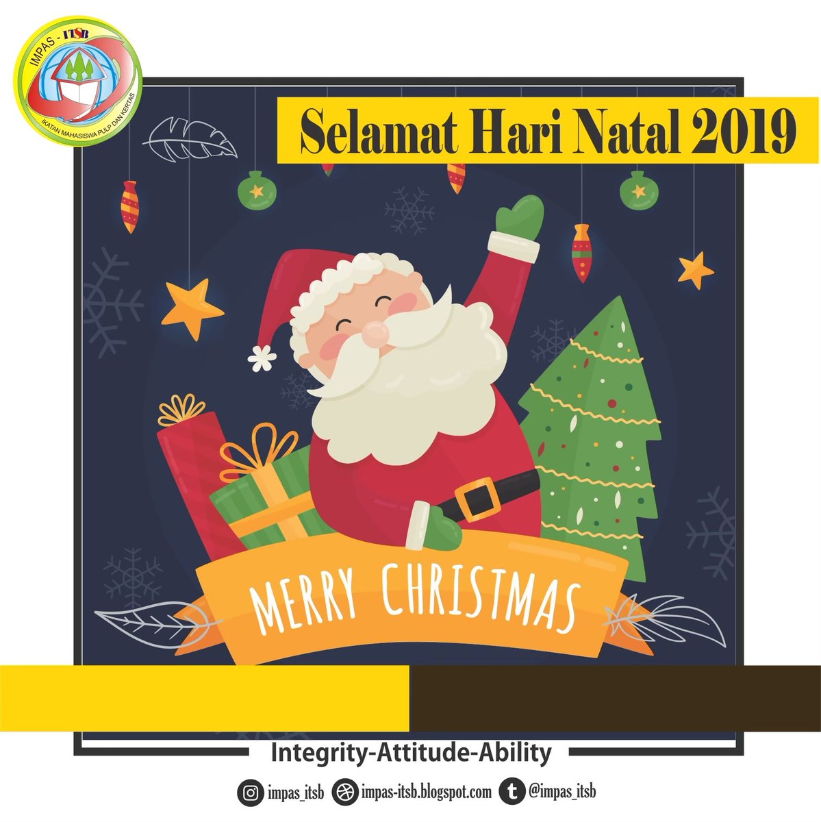 Selamat Natal 🎄
Semoga berkat damai dan suka cita natal menyertai kita semua dan membangkitkan semangat untuk mewujudkan hidup damai dan bersahabat.
#selamatnatal #selamatnatal2019 #nataldantahunbaru