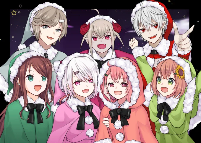 Merry Christmas!
目の色サンタ服と赤色5
#かな絵 
#りりむとおえかき 
#KuzuArt 
#赤羽絵葉書
#しいなーと 
#笹の絵
#ひまあーと 