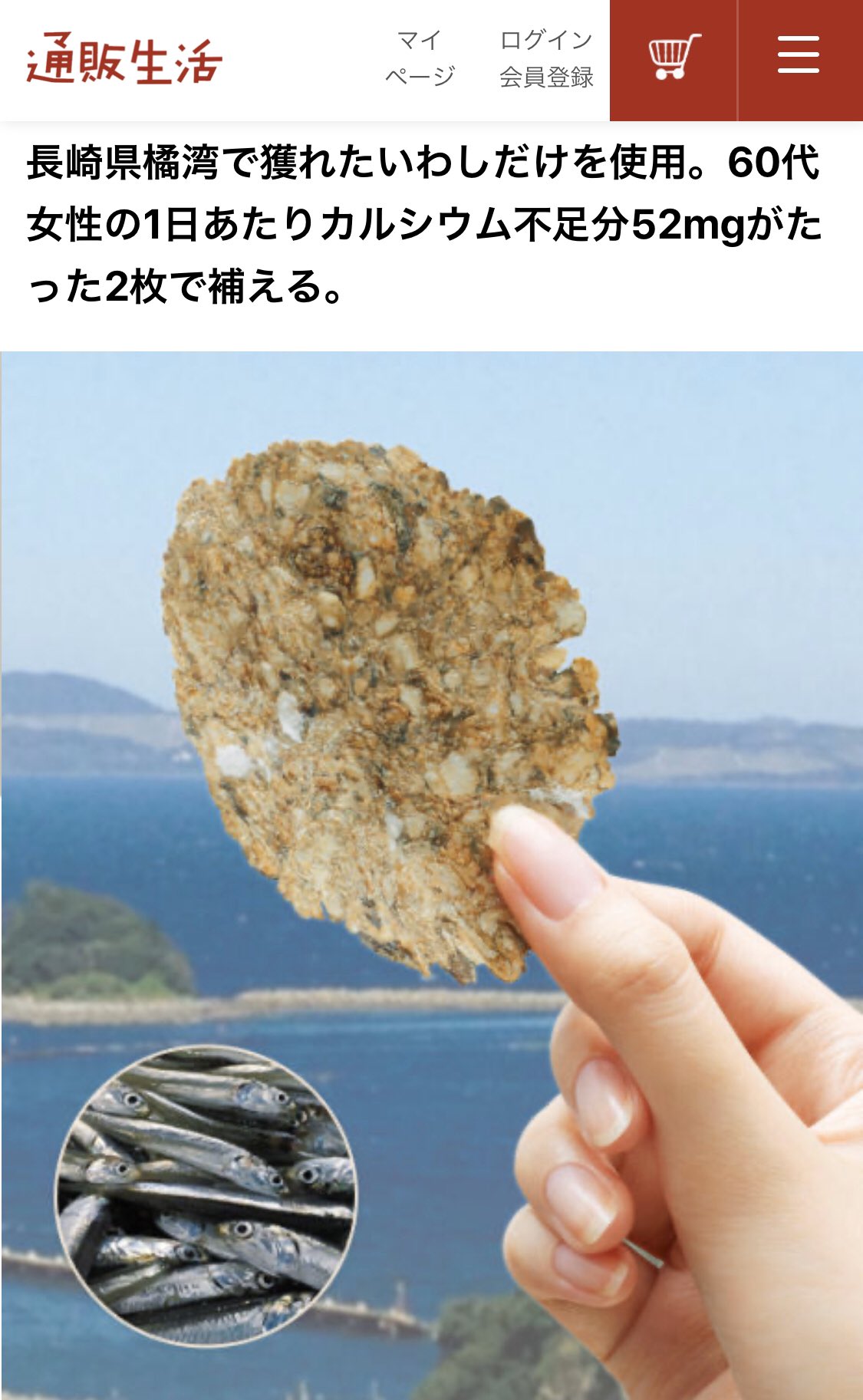 全国送料無料 通販生活®薄焼いわし|【公式】カタログハウスの 全国送料無料 通販生活®薄焼いわし|【公式】カタログハウスの