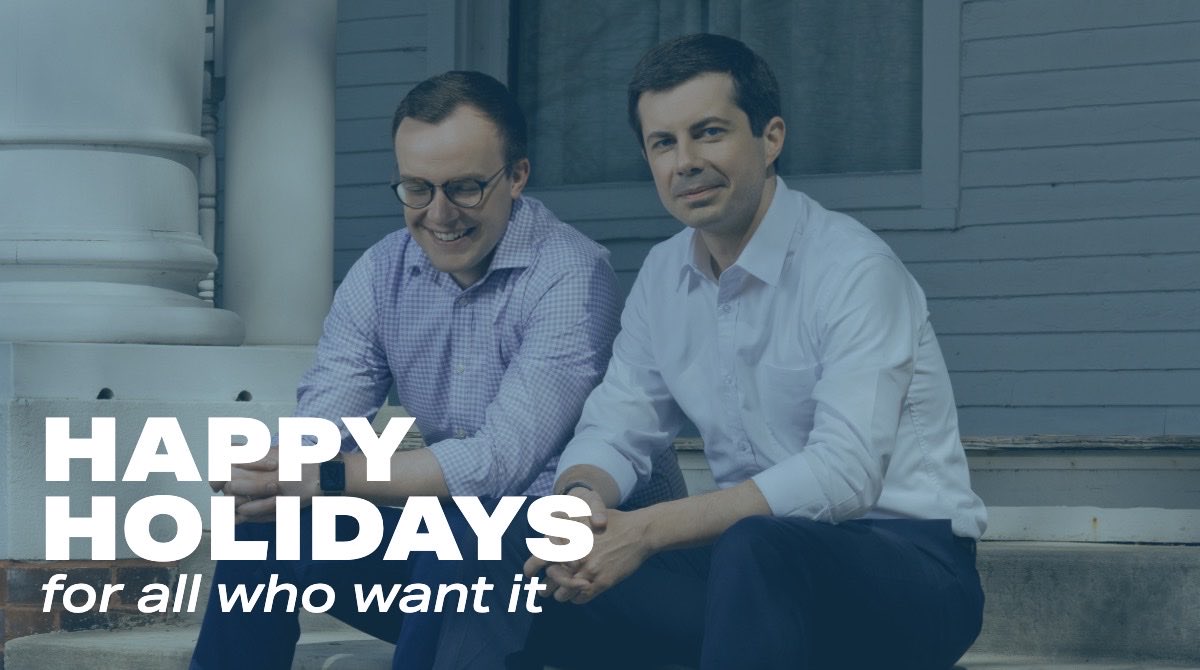 students_pete's tweet photo. From our #StudentsForPete family to yours ... Happy Holidays! https://t.co/etfQ3VtjXf