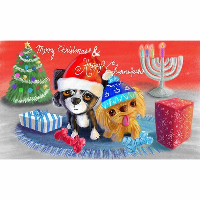 sonjiw's tweet photo. Feliz Navidad, Merry christmas, Feliz Channukah and Hapoy Channukah to you all! #merrychristmas #happychannukah #hannukah #christmaseve #christmas #vacation @hendrixandkaya @mcraig33 https://t.co/O91jTK19L2 https://t.co/mjbbJu78M1