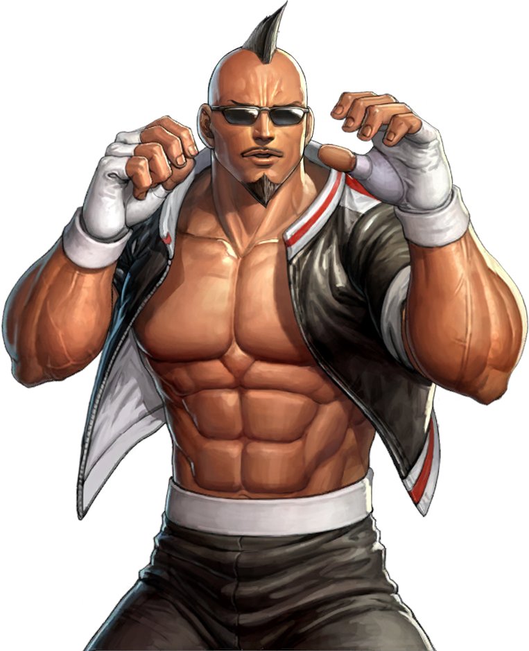 HEAVY D! (no cool title)Age: 29Country: AmericaTeam: American Sports TeamOrigins: KOF '94a disgraced former boxer who lost his career when he gravely injured an opponent. he's incredibly brash and outright cocky at times.